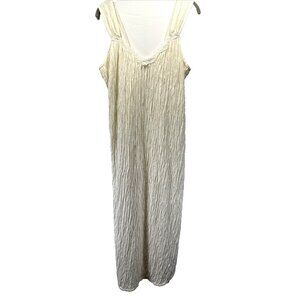 Vintage Lucie Ann‎ II Nightgown Slip Dress Small Textured Midi Stretch Lace Bow